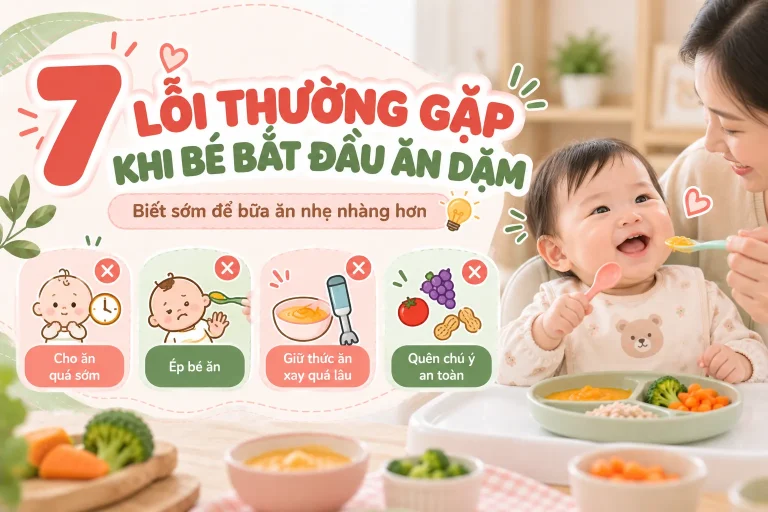 7 lỗi bố mẹ thường mắc khi bắt đầu cho bé ăn dặm