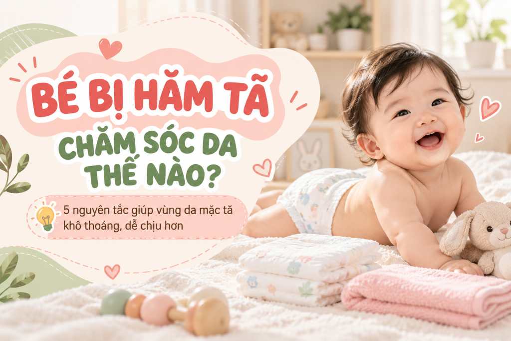 Bé bị hăm tã nên chăm sóc da như thế nào?