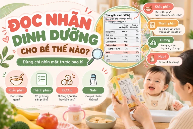 Cách đọc thông tin dinh dưỡng trên sản phẩm dành cho trẻ