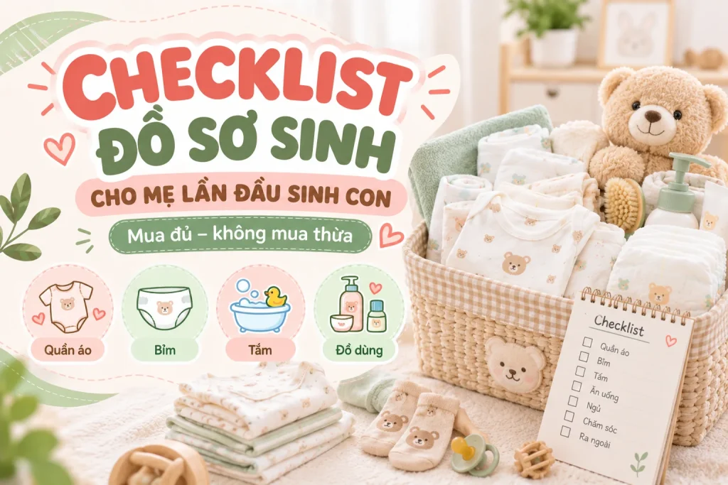Checklist đồ sơ sinh cho mẹ lần đầu sinh con