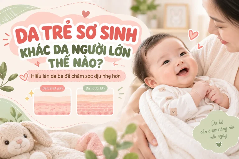 Da trẻ sơ sinh khác da người lớn như thế nào
