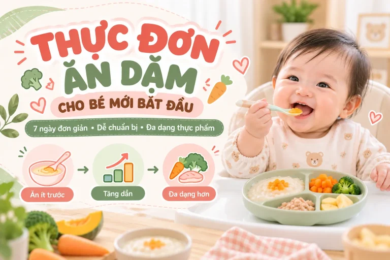 Gợi ý thực đơn ăn dặm cho bé mới bắt đầu