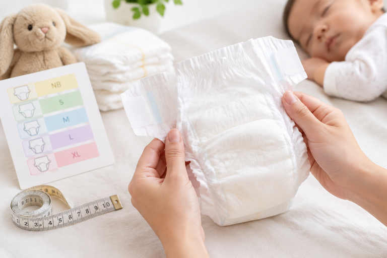 Chọn bỉm sơ sinh theo size và độ mềm